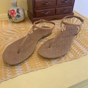 Tory Burch size 5.5 nude sandals